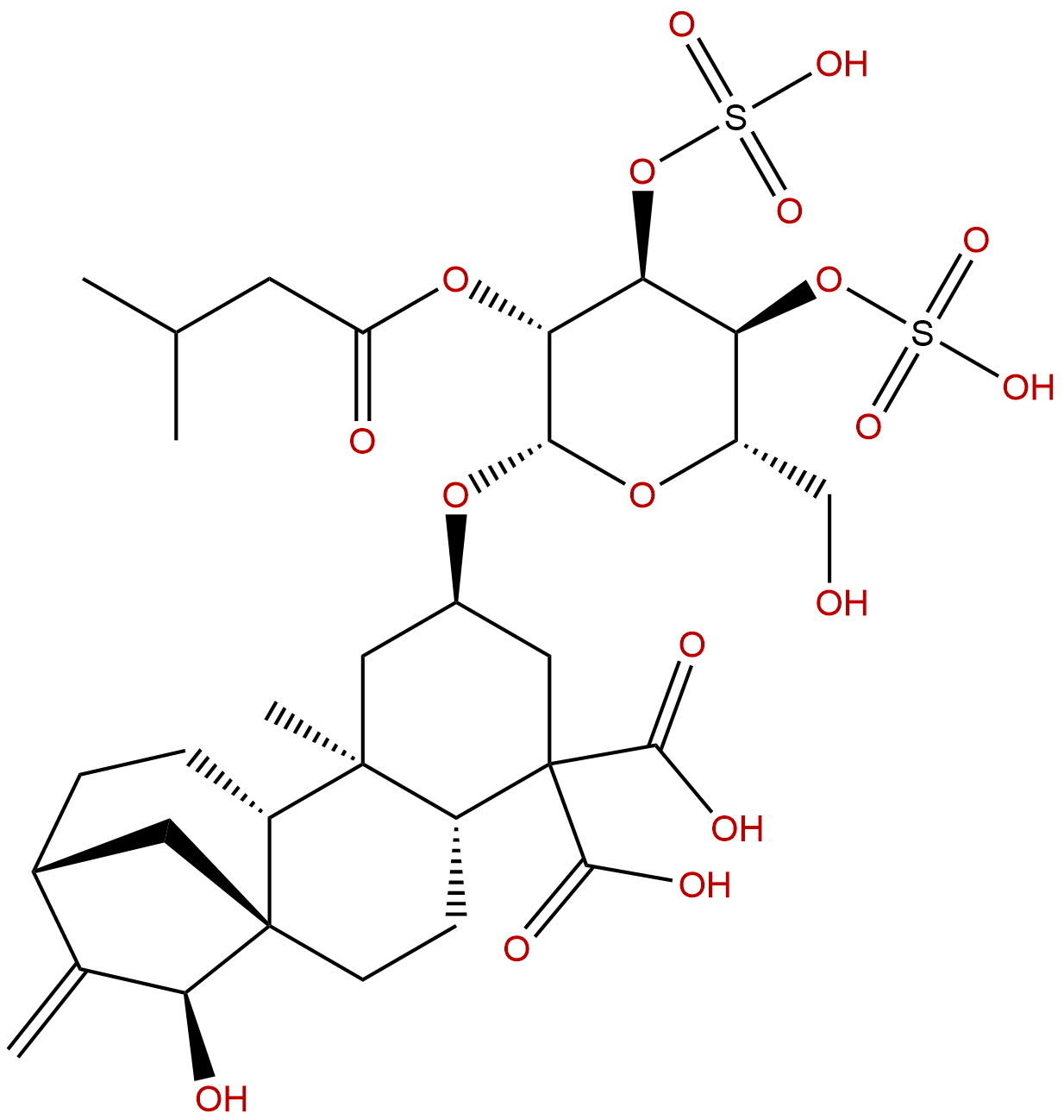 羧基蒼術(shù)苷 CAS號：33286-30-5 對照品 標(biāo)準(zhǔn)品