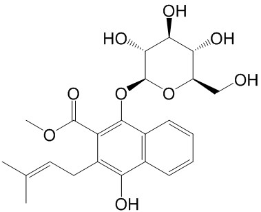 1,4-dihydroxy-2-carbomethoxy-3-prenylnaphthalene-1-O-β-D-glucopyranoside