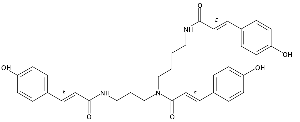 N1,N5,N10-Tri-p-coumaroylspermidine  CAS號：131086-78-7 中藥對照品