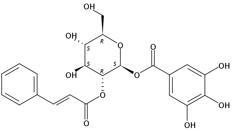 2-O-肉桂?；?1-O-沒食子?；?β-D-葡萄糖苷 CAS號：791836-69-6