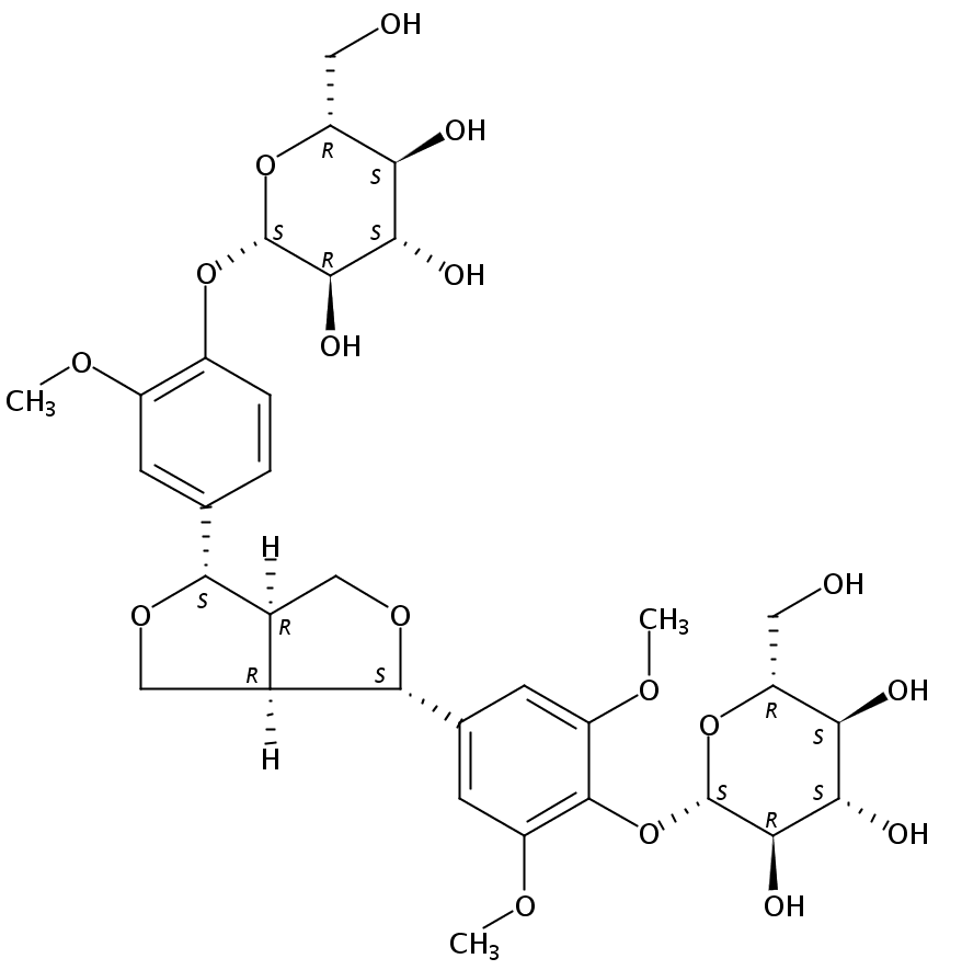 (+)-杜仲樹脂酚雙葡萄糖苷 CAS：88142-63-6 中藥對照品標(biāo)準(zhǔn)品