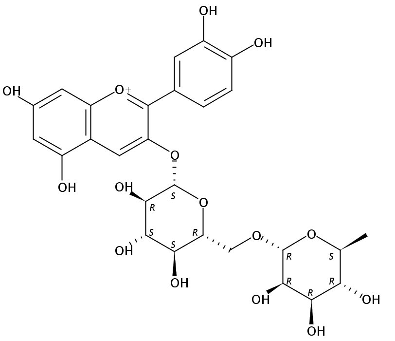 矢車菊素-3-蕓香糖苷 CAS：28338-59-2 中藥對(duì)照品標(biāo)準(zhǔn)品