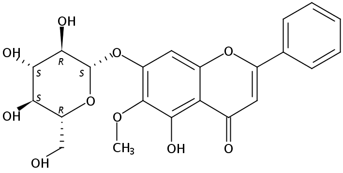 Oroxylin A-7-O-glucoside CAS：36948-77-3 中藥對照品標準品