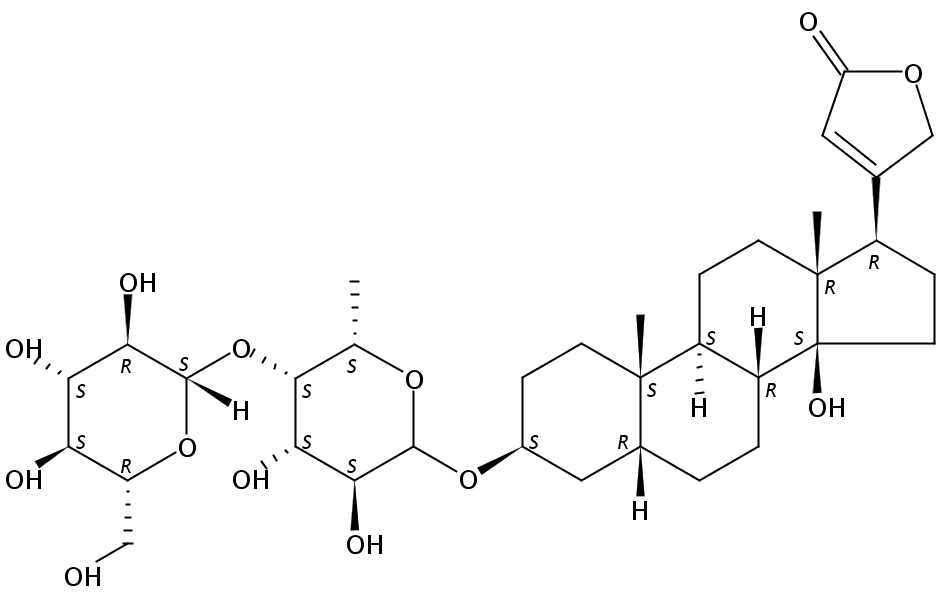 洋地黃毒苷元葡萄糖基巖藻糖苷 CAS：2446-63-1 中藥對(duì)照品