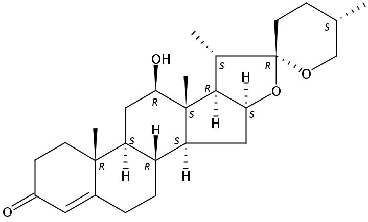 (25S)-12β-Hydroxyspirost-4-en-3-one｜ CAS No：122677-90-1中藥對照品標