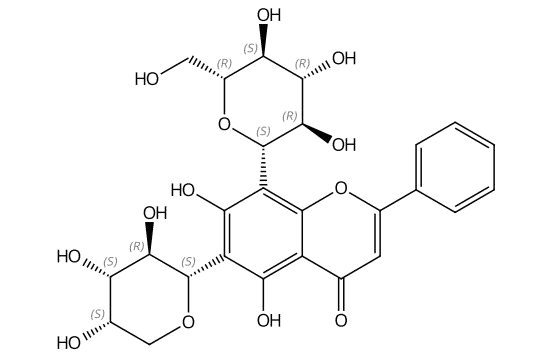 白楊素6-C-阿拉伯糖8-C-葡萄糖苷 | CAS No： 185145-33-9對(duì)照品