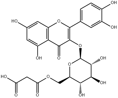 槲皮素-3-O-(6“-O-丙二酰基)-β-D-葡萄糖苷 丨CAS No.6862-01-0