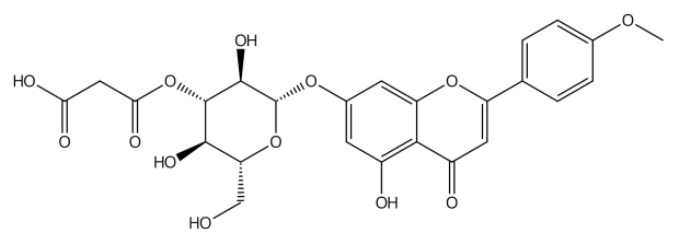 金合歡素-7-O-(3''-O-丙二酸單酰)-β-D-葡萄糖苷 | CAS 1588563-85-2