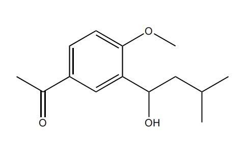 1-(3-(1-Hydroxy-3-methylbutyl)-4-methoxyphenyl)ethan-1-one | CAS No.148044-44-4