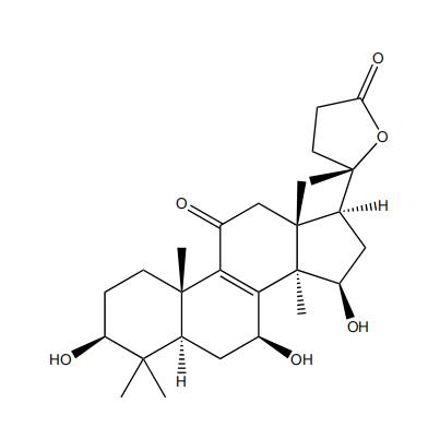 3β,7β,15β -三羥基-11-羰基-羊毛甾烷-8-烯-24→20內(nèi)酯